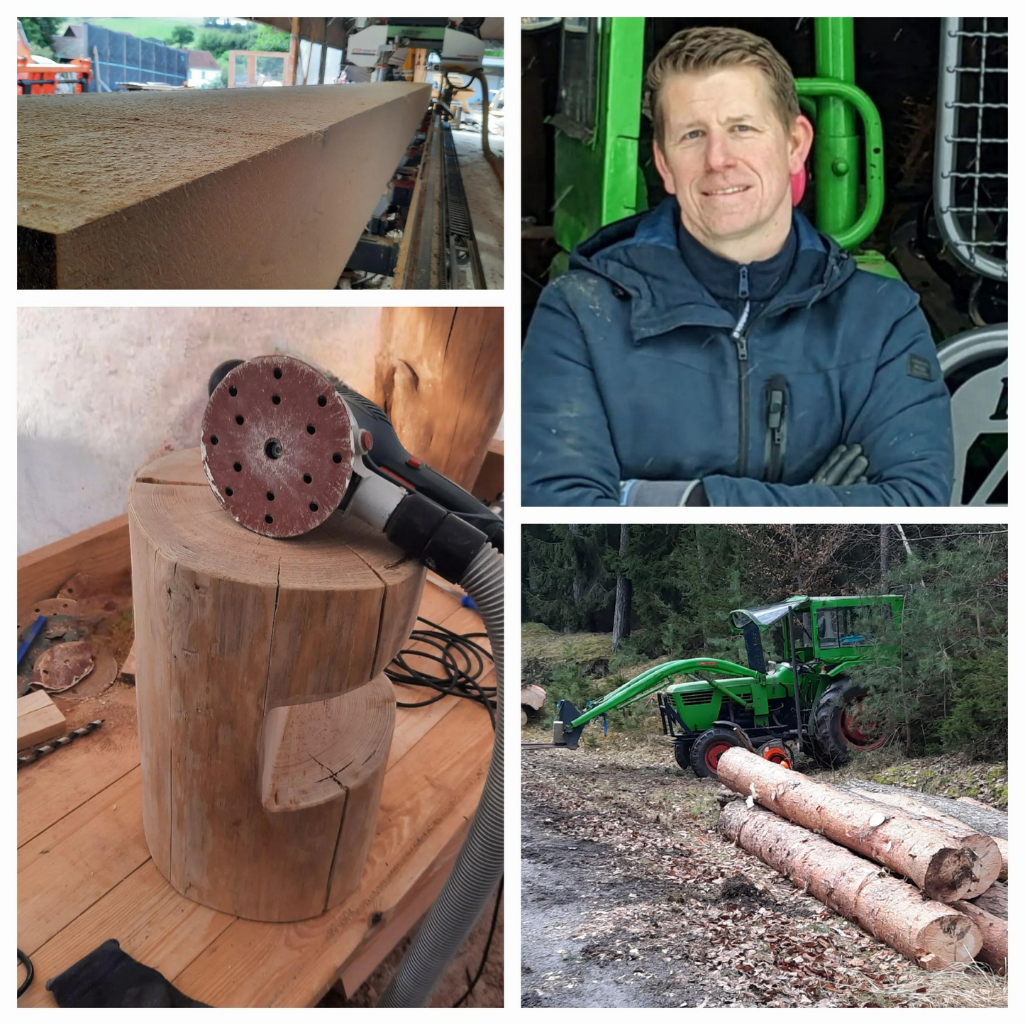 Eichen-Baumstammhocker