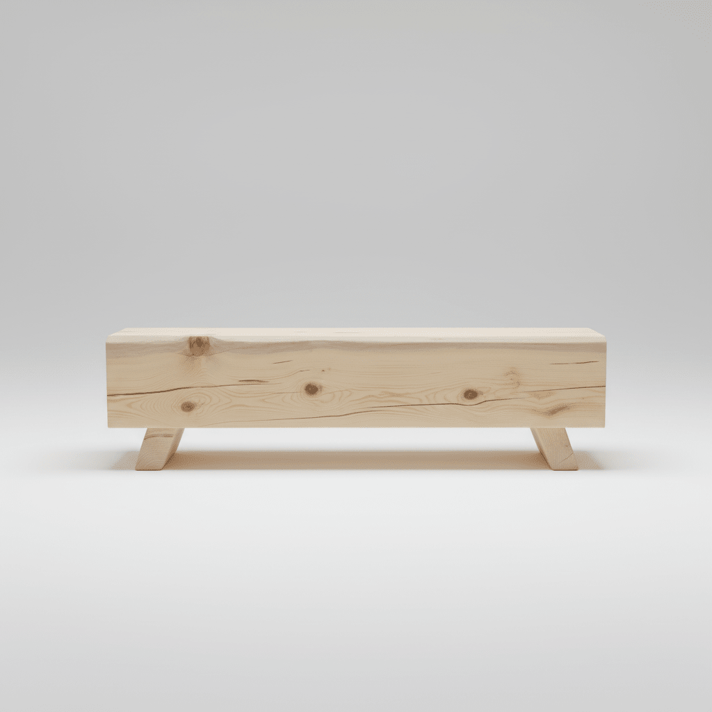 Balkenbank - stilvoller Holz - Sitzblock für Erwachsene (Indoor) - stammschneiderei
