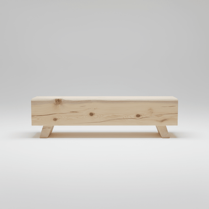 Balkenbank - stilvoller Holz - Sitzblock für Erwachsene (Indoor) - stammschneiderei