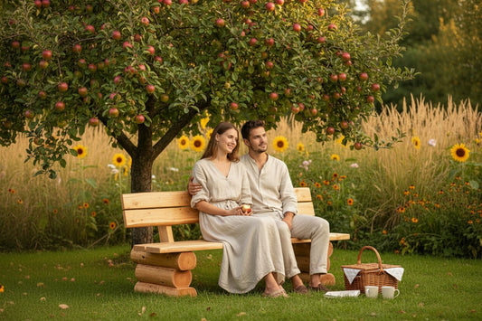 Rustikale Baumstammbank - für Erwachsene