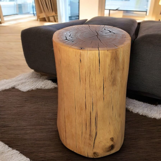 Eichen-Baumstammhocker