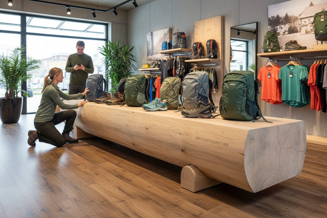 Baumstamm Warenpräsenter - stammschneiderei