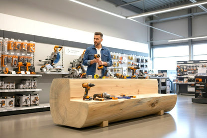 Baumstamm Warenpräsenter - stammschneiderei