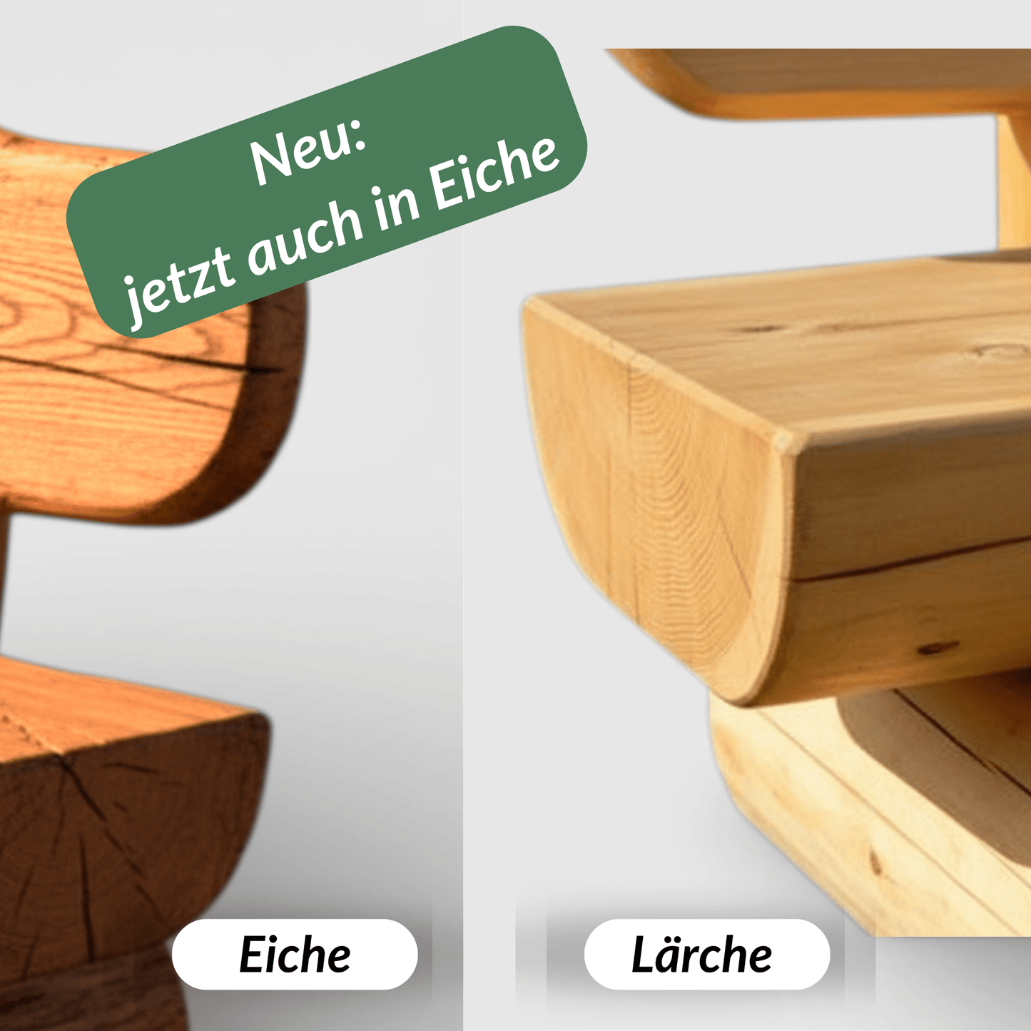 Rustikale Gartenbank (aus der Garnitur) - für Erwachsene - stammschneiderei