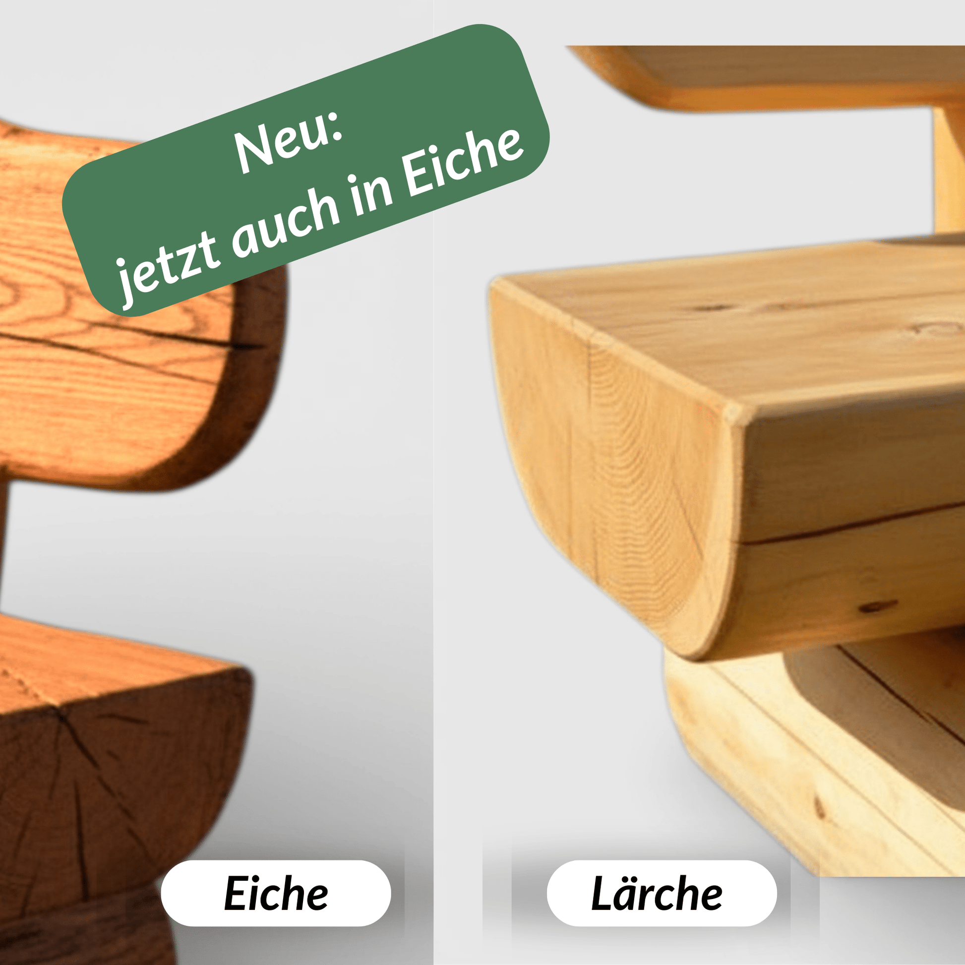 Rustikale Gartenbank (aus der Garnitur) - für Erwachsene - stammschneiderei