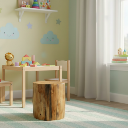 Kinder-Baumstammhocker