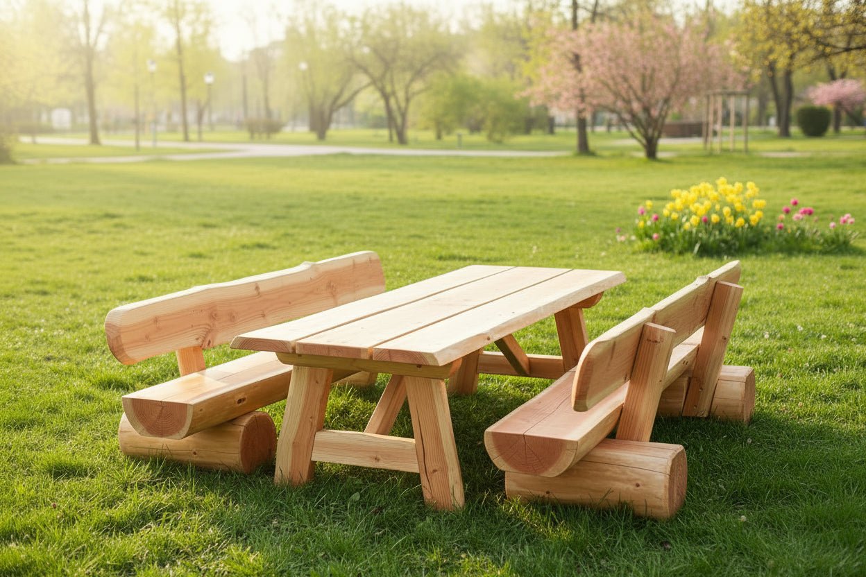 Rustikale Kinder - Garten - Sitzgarnitur - stammschneiderei