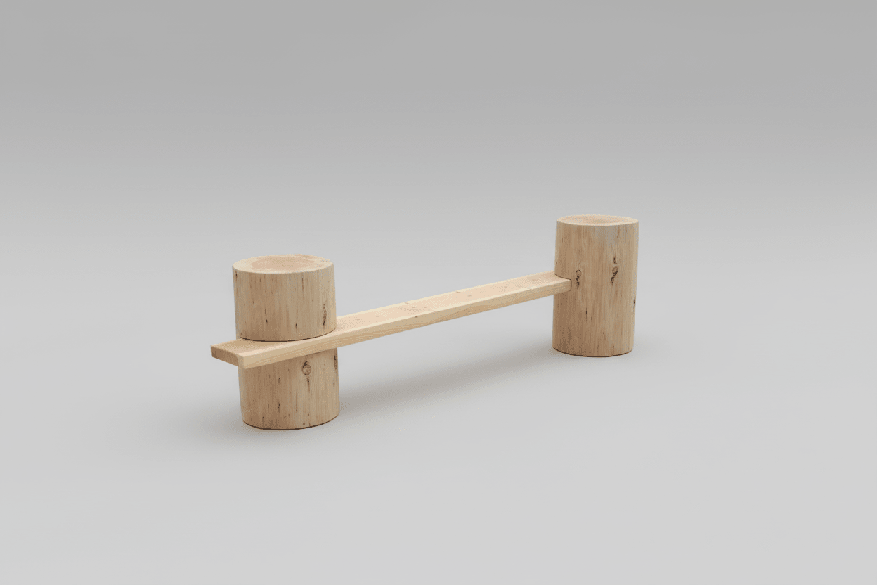 Twin Log Bank – Natürlich. Modern. Handgemacht. - stammschneiderei