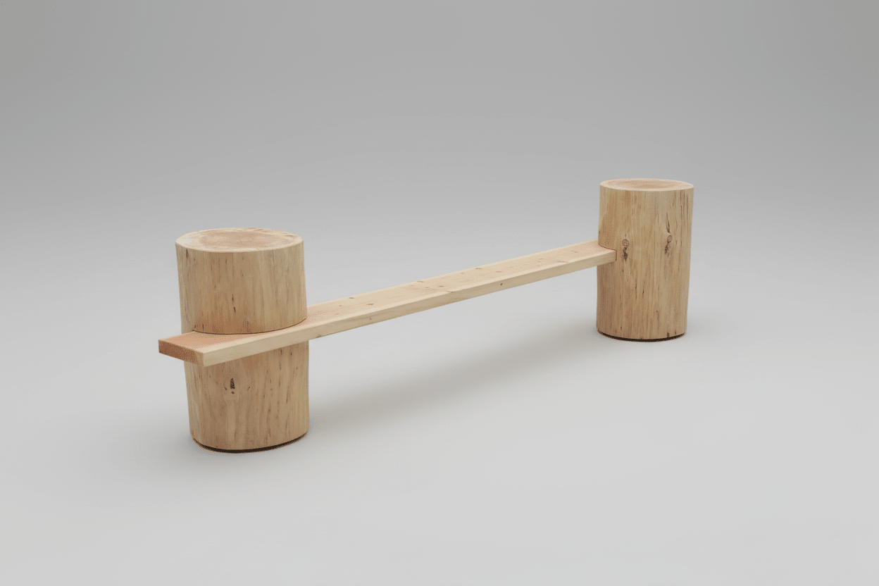 Twin Log Bank – Natürlich. Modern. Handgemacht. - stammschneiderei