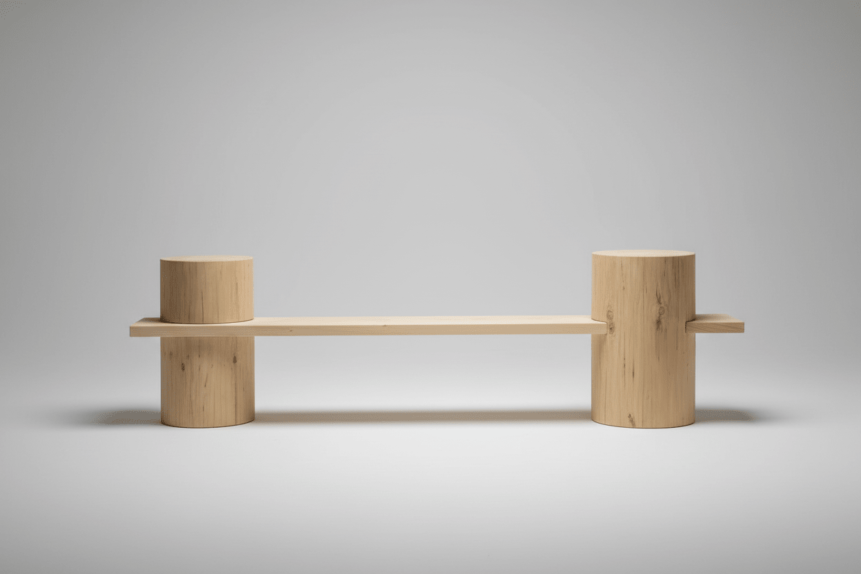 Twin Log Bank – Natürlich. Modern. Handgemacht. - stammschneiderei