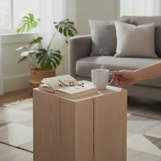 Holzblock - Hocker, Beistelltisch, Dekoelement, Sitzklotz, Holzklotz