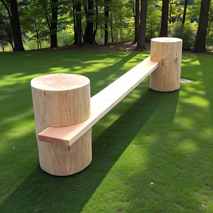 Twin Log Bank – Natürlich. Modern. Handgemacht.