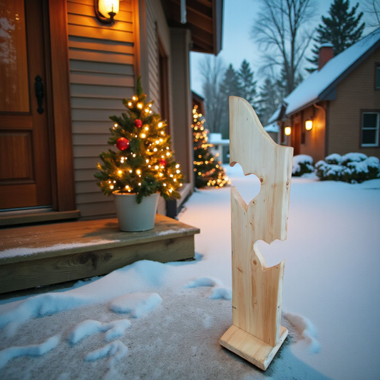 Adventsstehle, Holzaufsteller aus heimischen Fichten