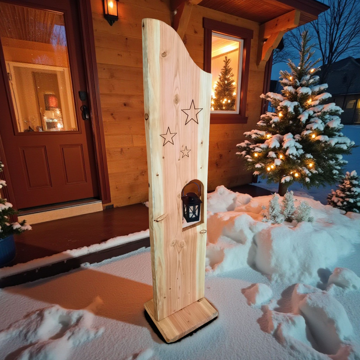 Adventsstehle, Holzaufsteller aus eleganter Lärche