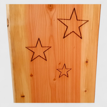 Adventsstehle, Holzaufsteller aus Eiche in moderner Form