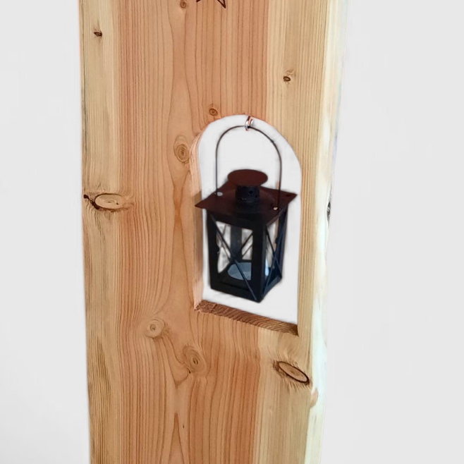 Adventsstehle, Holzaufsteller aus Eiche in moderner Form