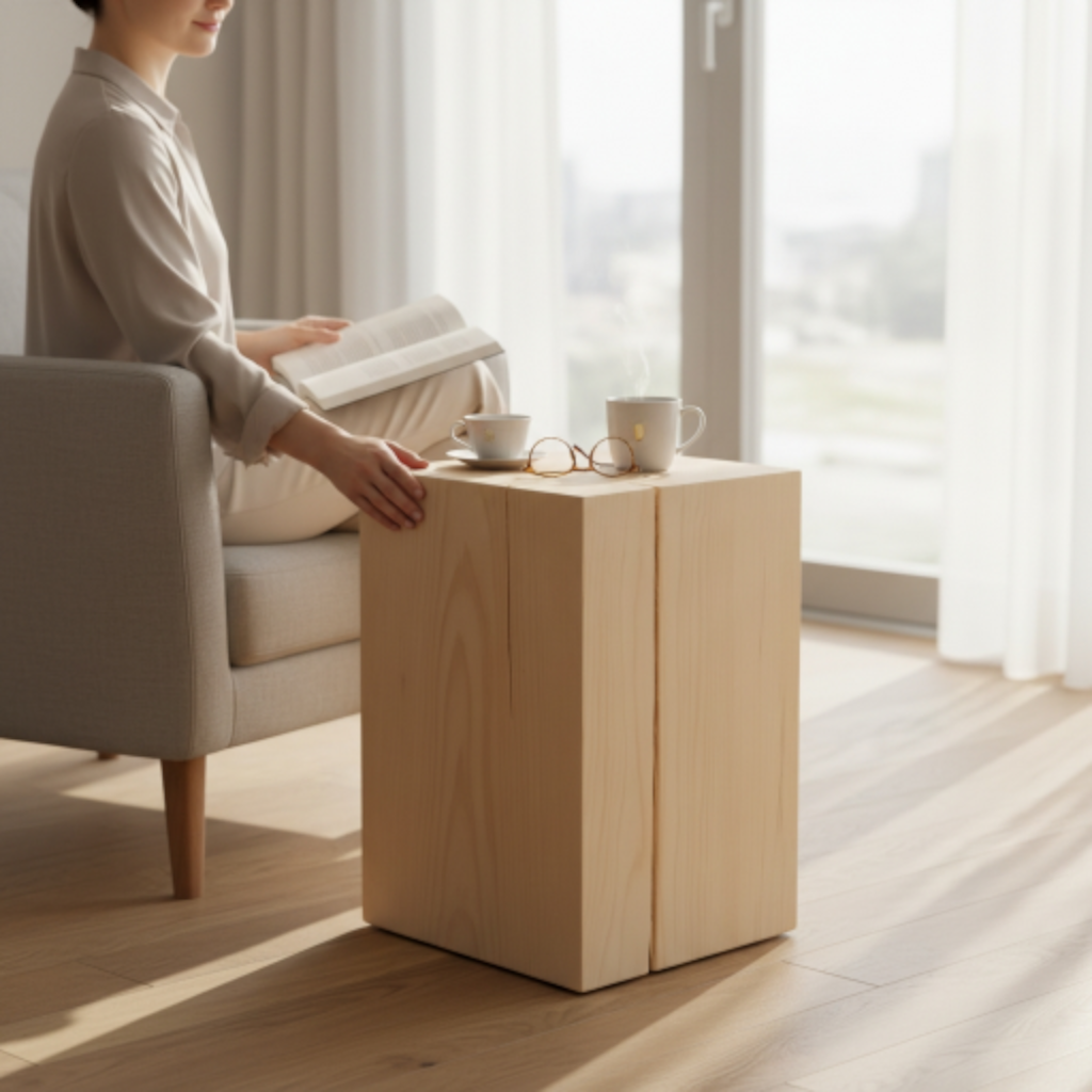 Holzblock - Hocker, Beistelltisch, Dekoelement, Sitzklotz, Holzklotz