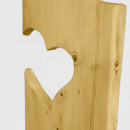 Adventsstehle, Holzaufsteller aus Eiche in moderner Form