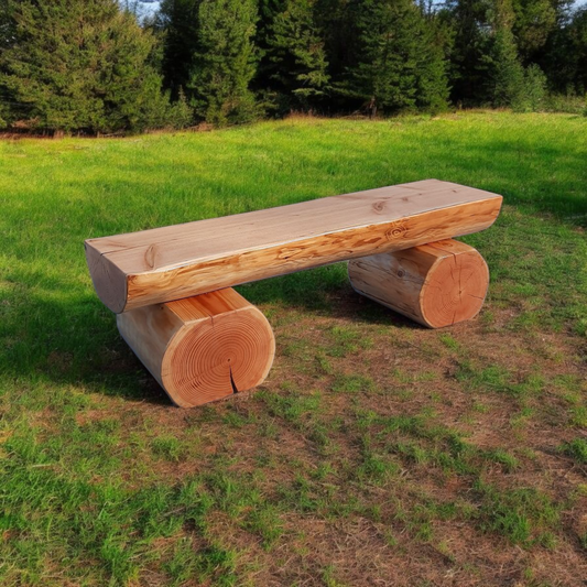 Rustikale Gartenbank für Erwachsene - ohne Lehne