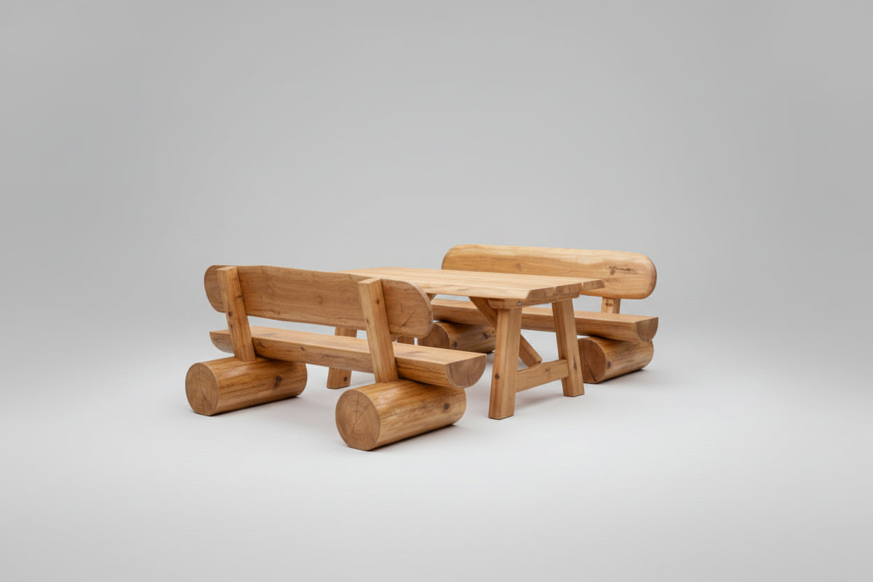 Rustikale Sitzgarnitur für Erwachsene