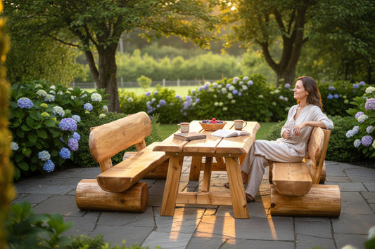Rustikale Sitzgarnitur für Erwachsene