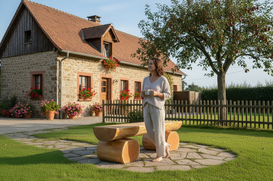 Rustikale Gartenbank für Erwachsene - ohne Lehne